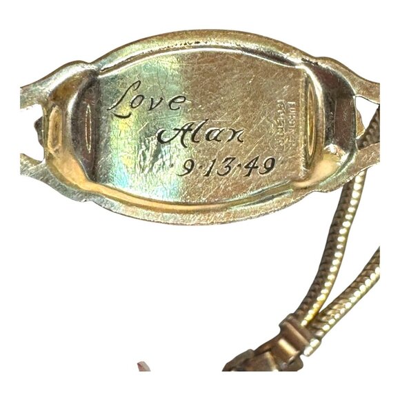 Vintage Forstner 1/20 12kt GF Personalized Id Bracelet Mariel Antique Keepsake - Picture 3 of 11